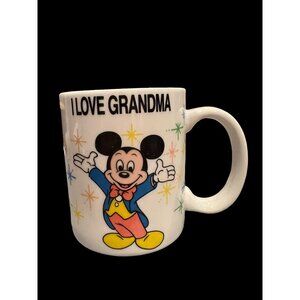 Vintage‎ Disney World Epcot Center Mickey Mouse "I Love Grandma" Coffee/Tea Mug